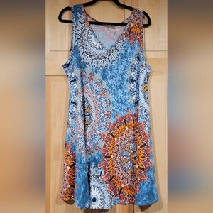 Multicolor Flowy Tank Dress Size XL
